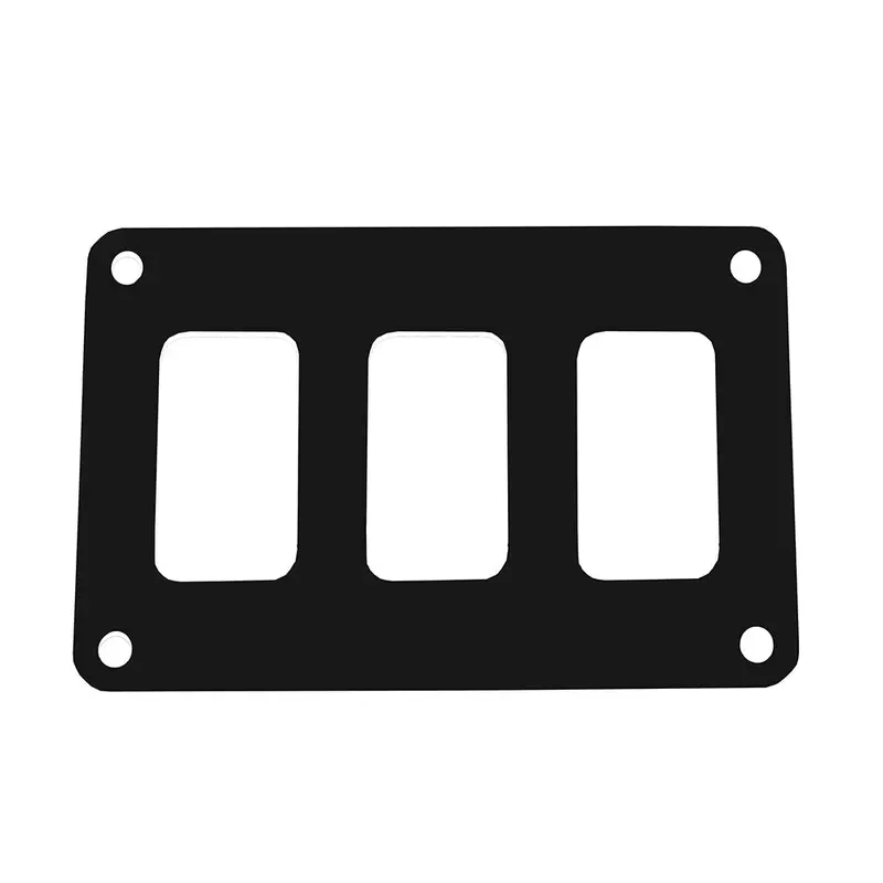3-Switch Single-Row Aluminum Switch Panel – 4.25" X 2.75", Black Powder-Coated [Psc-31-Bk] 1