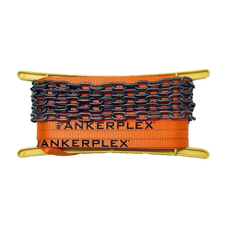 Ankerplex Flat Anchor Rope With Galvanized Chain – 75-Foot Line + 9-Foot Chain On Reel For Boats Up To 15 Feet [Afl25] 1