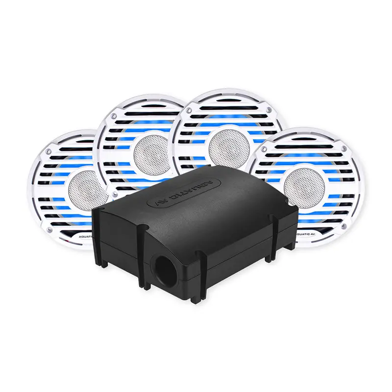 Aquatic Av Pro Classic White Platinum Marine Audio Kit [Ck503] 1