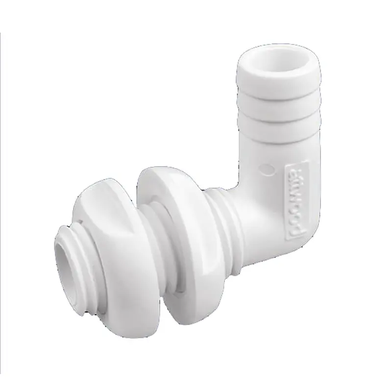 Attwood 90° White Plastic Thru-Hull Fitting – 1-1/8" Id [3879-3] 1