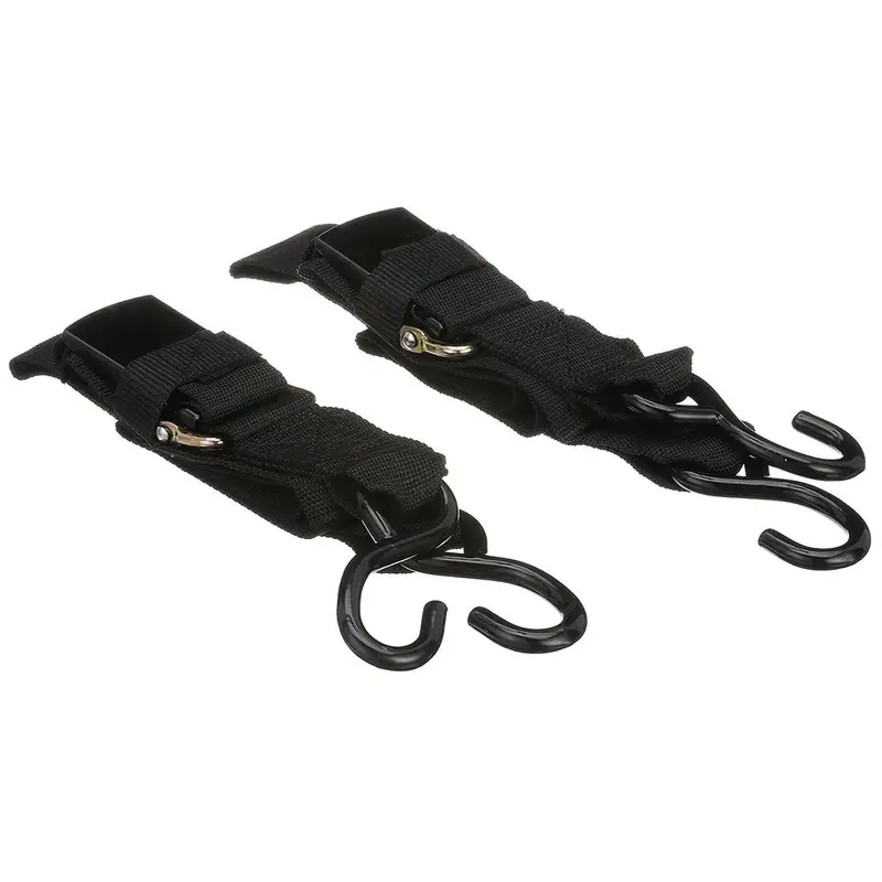 Attwood Quick-Release Transom Tie-Down Straps – 2" × 4' Pair With Integrated Buckles [15232-7] 1