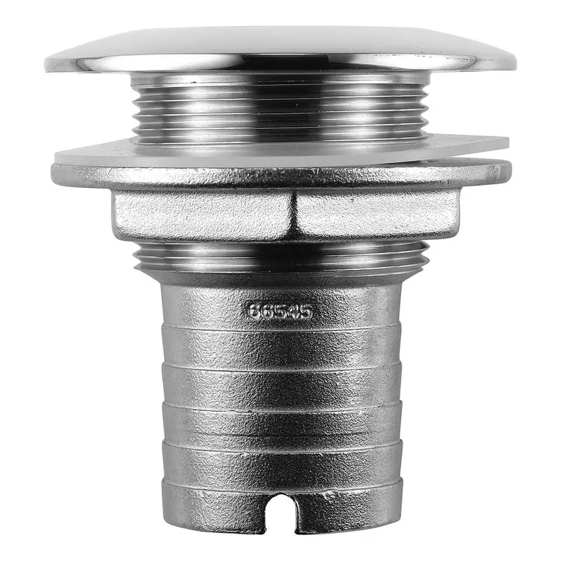 Attwood Stainless Steel Short Straight Thru-Hull Fitting – 1-1/2" Id, Barbed [66545-3] 1
