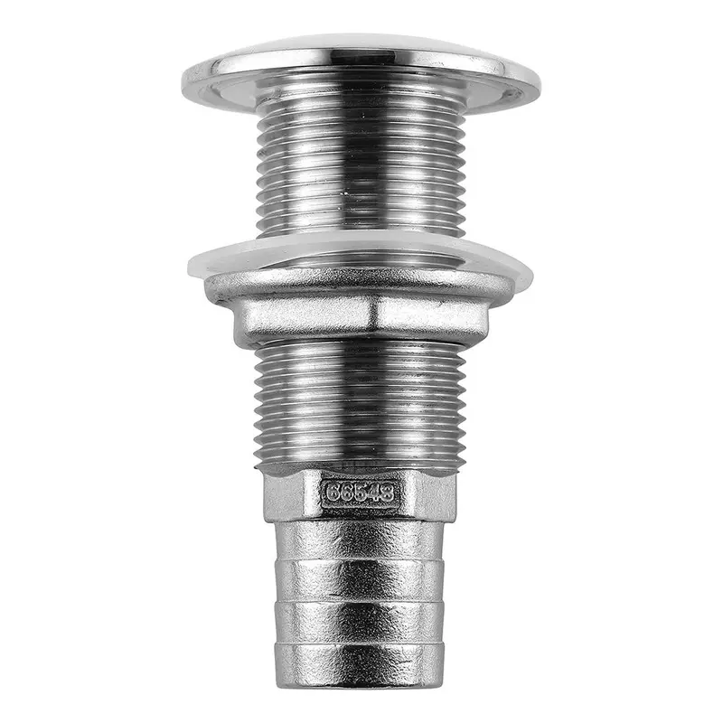 Attwood Stainless Steel Straight Thru-Hull Fitting – 1" Id, Barbed Design [66548-3] 1