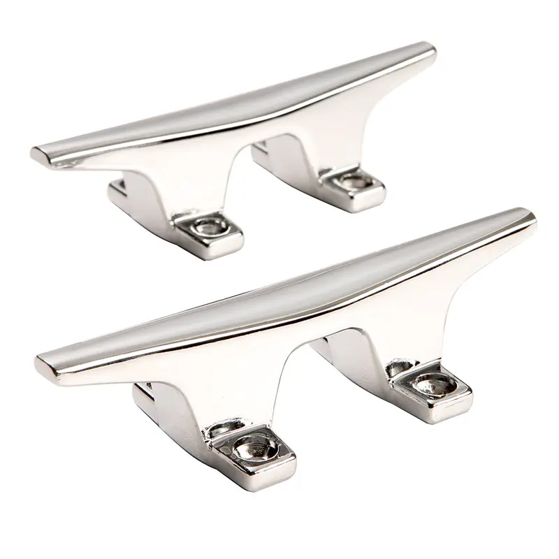 Attwood Zinc Alloy Cleats – Chrome-Finished, 4.5-Inch Pair For Boats 1