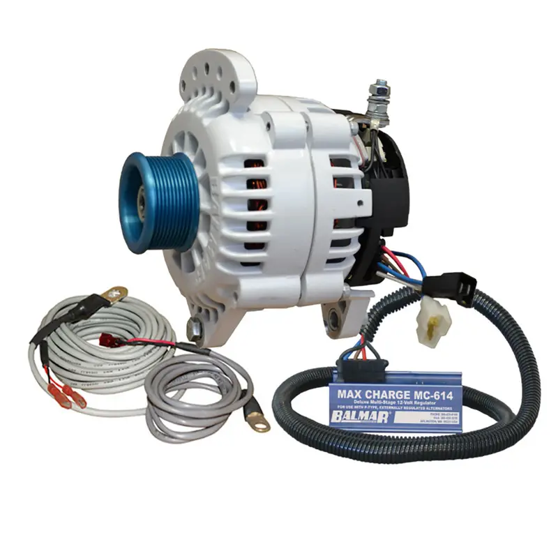 Balmar 120A 120V Dual-Foot Alternator Kit With J10 Pulley, Regulator & Temperature Sensor – 3.15" Saddle Mount (Model 60-Yp-Mc-120-J10) 1