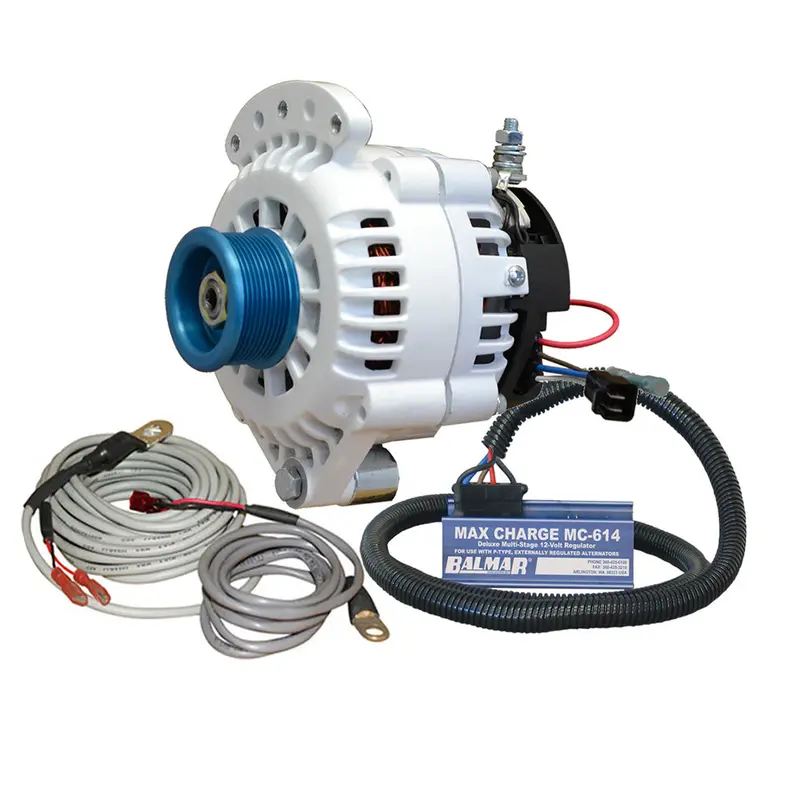 Balmar 621-Vup-Mc-100-J10 Full-Feature Alternator Kit – 100A, 12V, 1–2 Inch Single-Foot Spindle Mount, J10 Pulley, Regulator & Temp Sensor [621-Vup-Mc-100-J10] 1