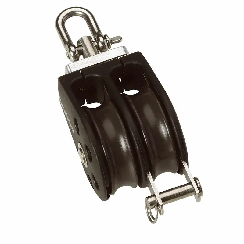 Barton 35Mm Double-Swivel Plain-Bearing Pulley Block – Size 2 With Becket [N02231] 1