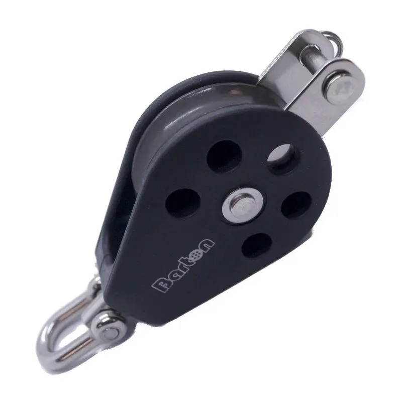 Barton 45Mm Single-Swivel Plain-Bearing Pulley Block – Size 3 With Becket [N03131] 1