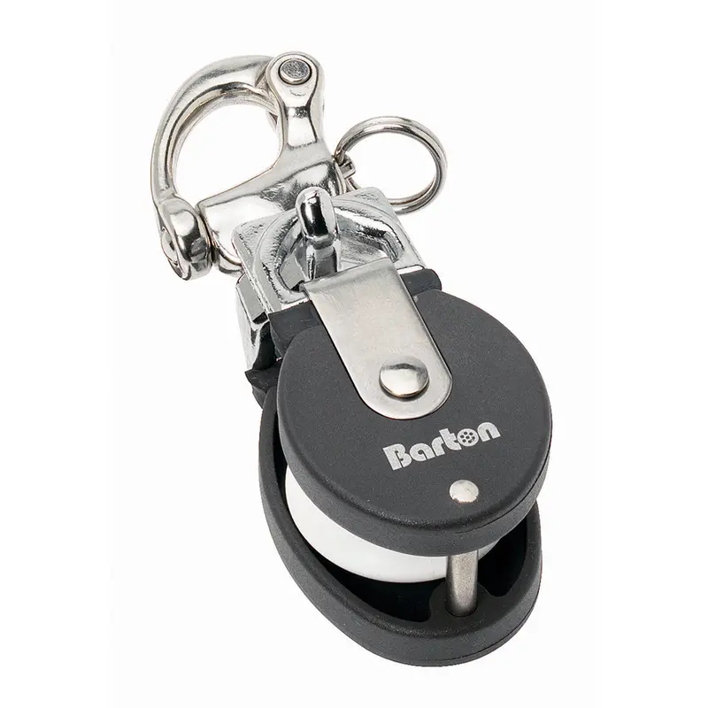 Barton Marine Size 2 Stainless Steel Snatch Block With Snap Shackle – 35Mm Sheave [90301] 1