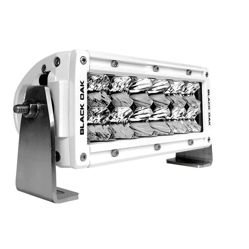 Black Oak Pro Series 3.0 Dual-Row 6-Inch Led Light Bar With Combo Beam Optics And White Housing 1