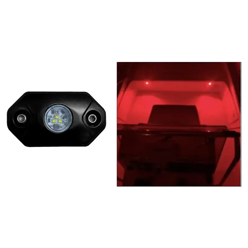 Black Oak Rock Accent Led Light – Solid Red, Black Housing [Rl-R] 1