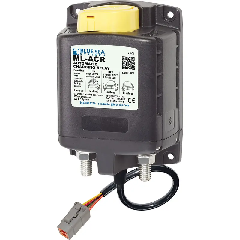 Blue Sea Systems 12V 500A Ml Acr Automatic Charging Relay With Manual Override & Deutsch Connector [7622100] 1