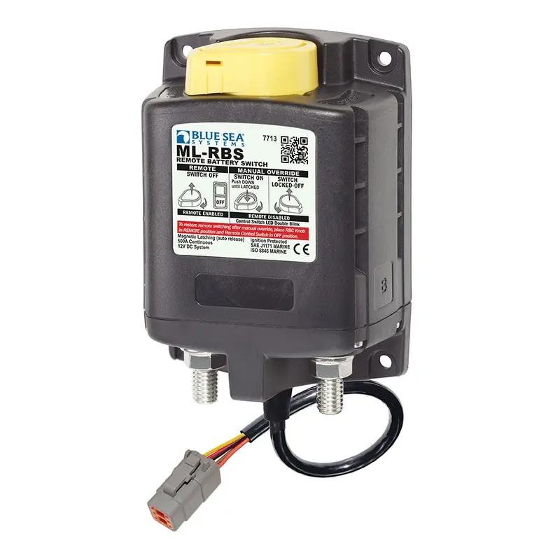 Blue Sea Systems 12V Ml-Rbs Remote Battery Switch With Auto-Release & Manual Control [7713100] 1