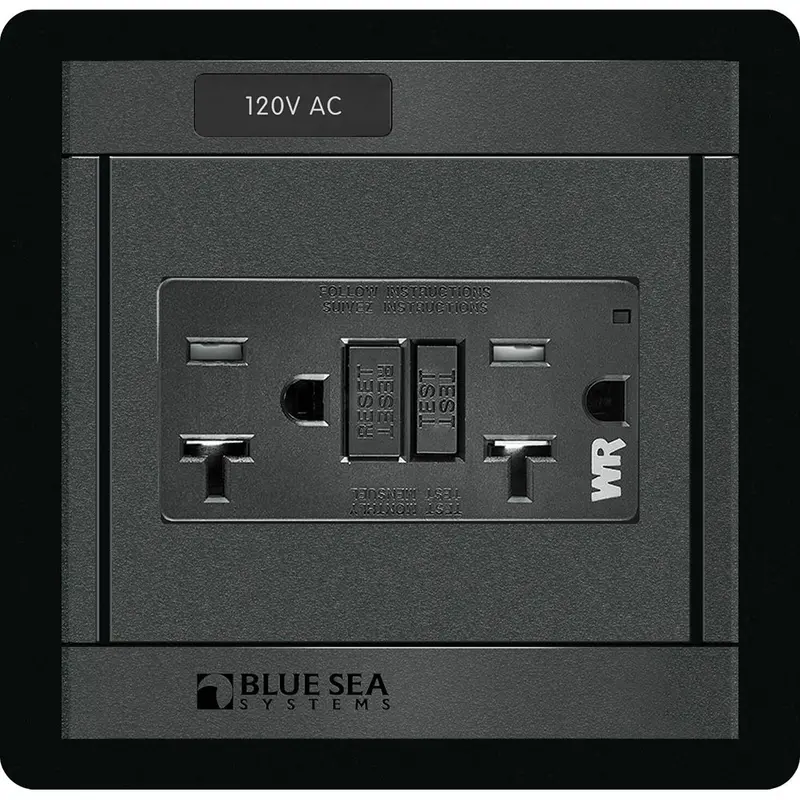Blue Sea Systems 1499 360° Mountable Gfci Dual Outlet Panel – 120V Ac 1