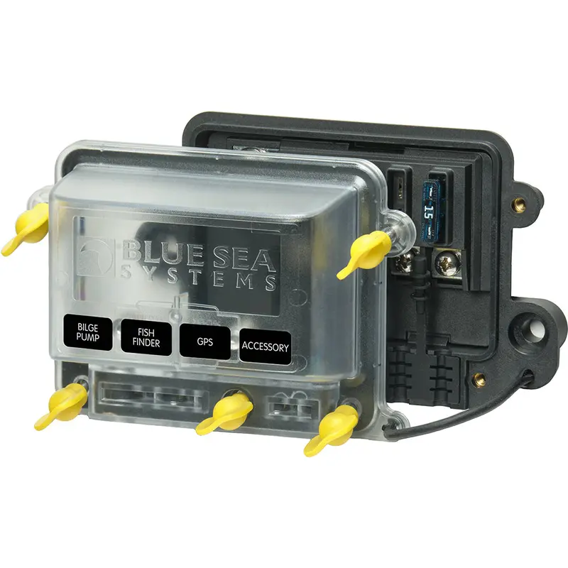 Blue Sea Systems 5056100 Waterproof St-Blade Fuse Block With Protective Cover 1