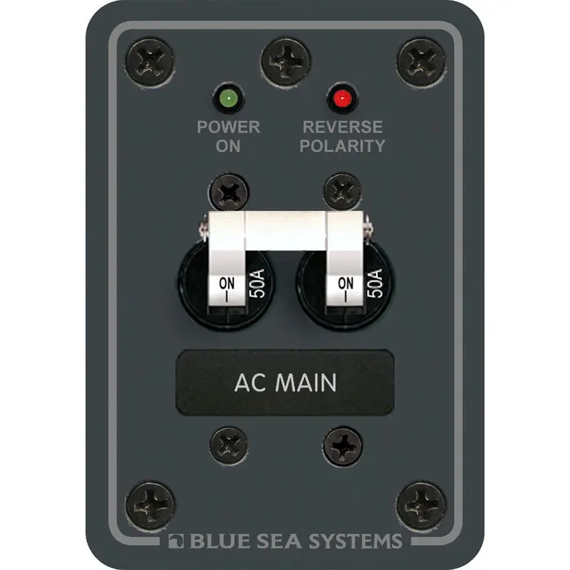 Blue Sea Systems 8079 Ac Main Circuit Breaker Panel – White Toggle Switches 1