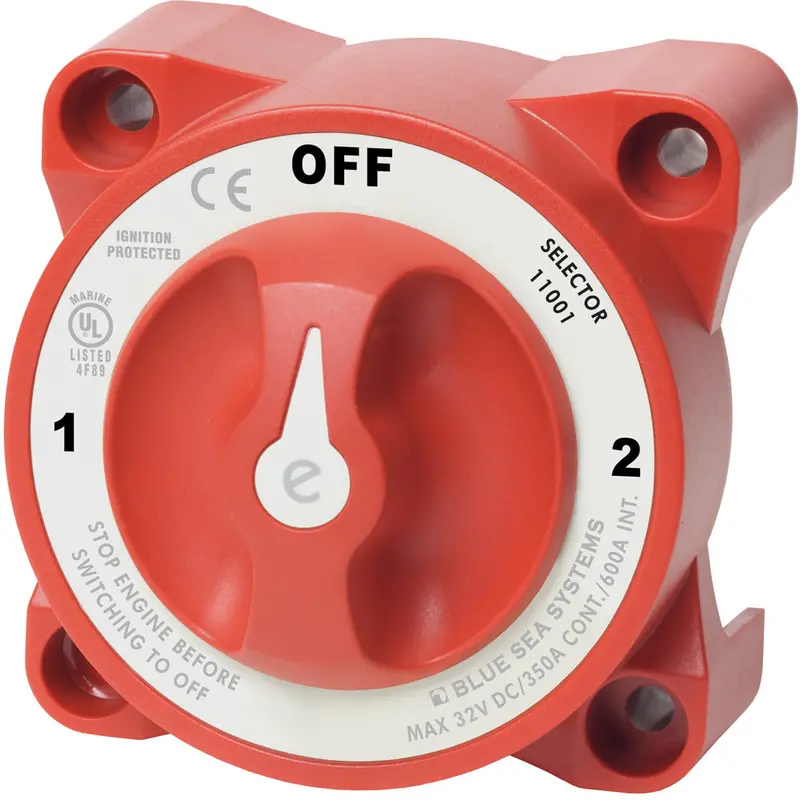 Blue Sea Systems E-Series 3-Position Battery Switch Featuring Alternator Field Disconnect 1