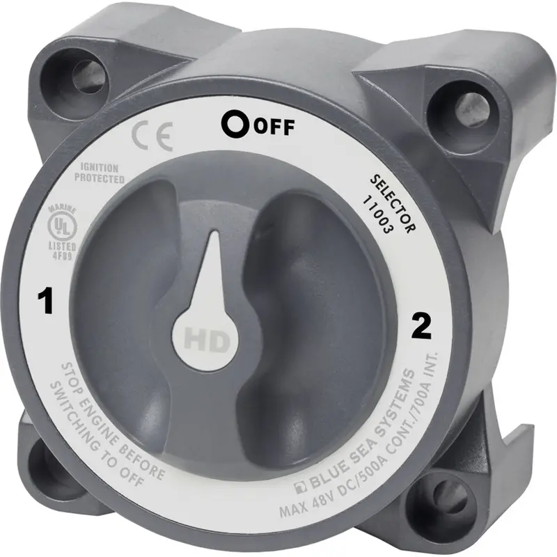 Blue Sea Systems Hd-Series 3-Position Battery Switch With Alternator Field Disconnect 1
