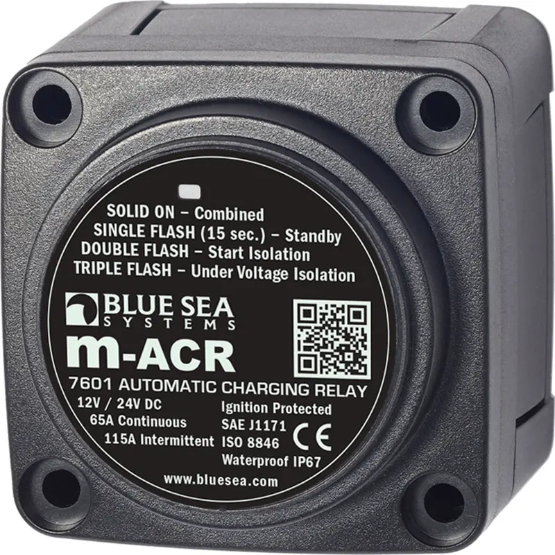 Blue Sea Systems Mini Acr – 65A Intelligent Dual-Battery Charging Relay 1