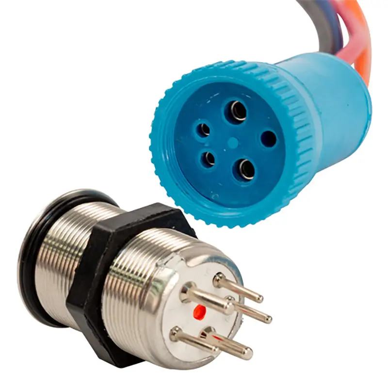 Bluewater 22Mm Triple-Function Push Button Switch: Off/On/On – Blue/Green/Red Leds, 4-Foot Cable – 9059-3113-4 1