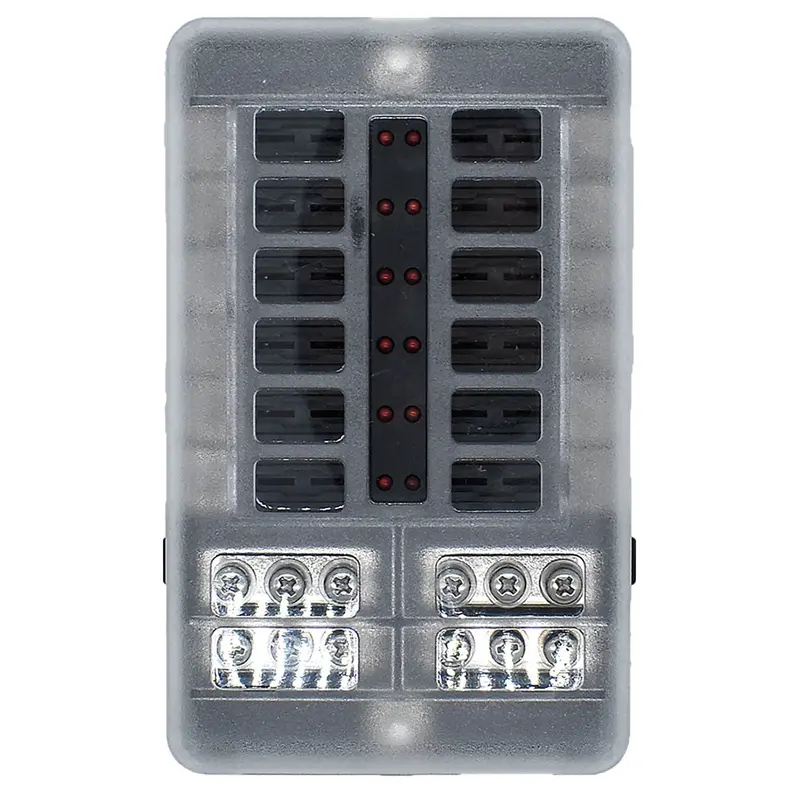 Bluewater 3200-0001-012 12-Position Led-Illuminated Fuse Block 1