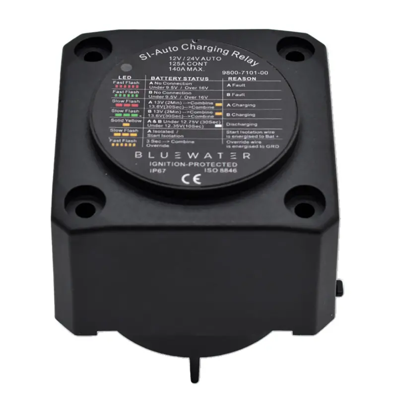 Bluewater 9800-7101-00 12V Auto Charging Relay Rated To 140 Amps 1