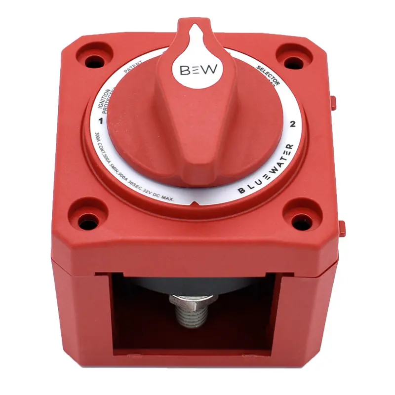 Bluewater Red Surface-Mount Battery Selector – Off/1/2 Position Switch [9800-008-11] 1