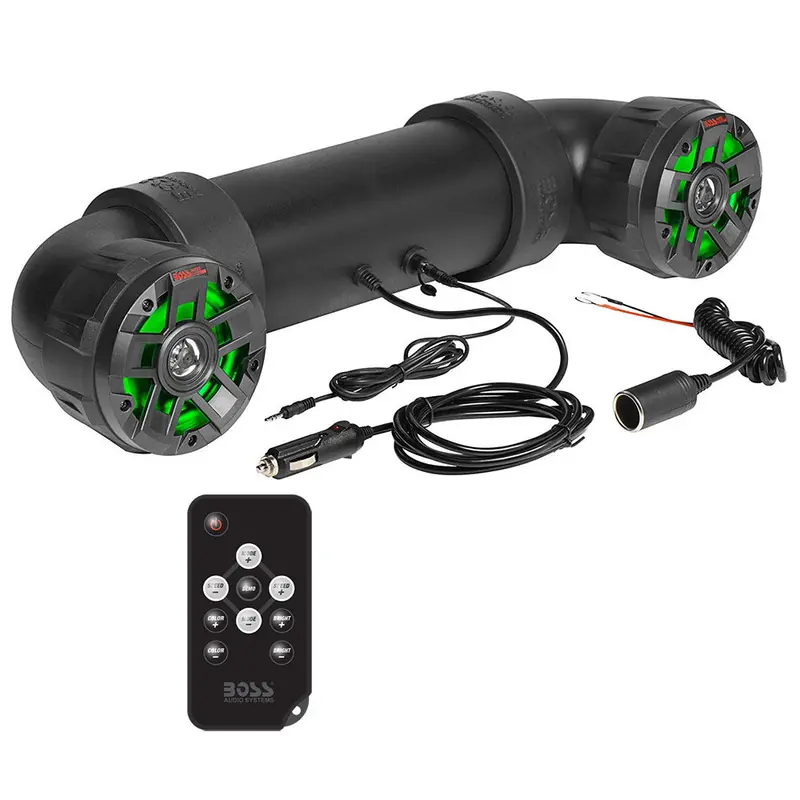 Boss Audio Utv4Brgb All-Terrain Marine Sound System – Amplified 4-Speaker Setup With 4" Woofers And 1" Black Tweeters [Utv4Brgb] 1