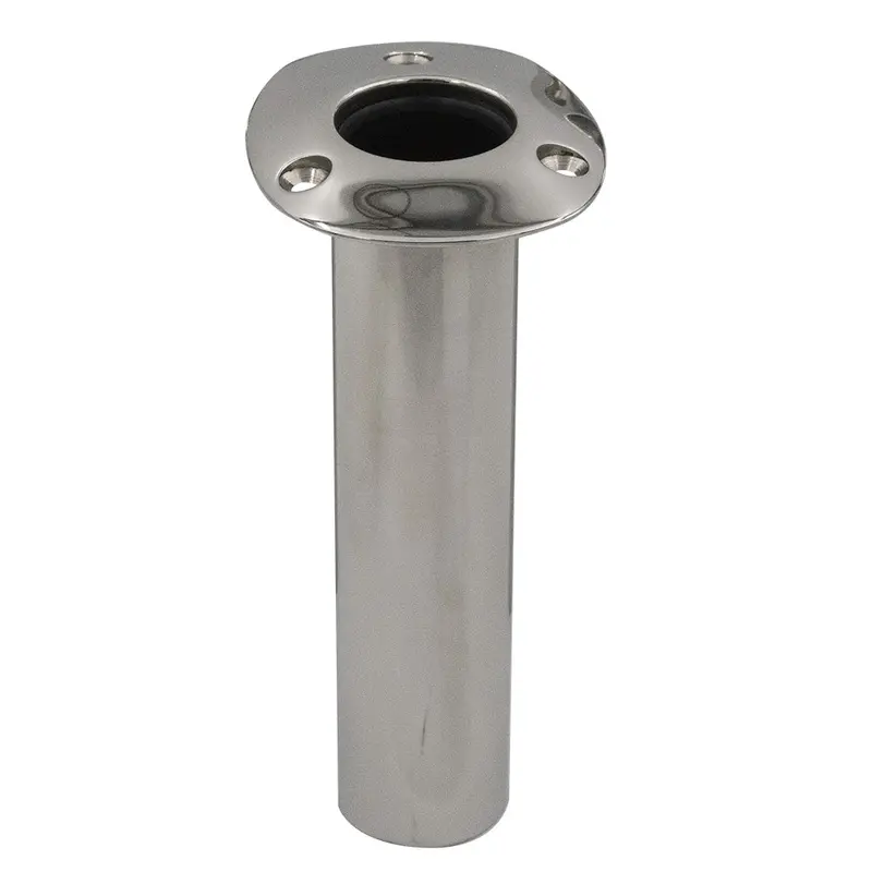 C.E. Smith 70 Series Flush-Mount Rod Holder – 0° Angle, Stainless Steel, Gimbal Bar Base, Black Liner 1