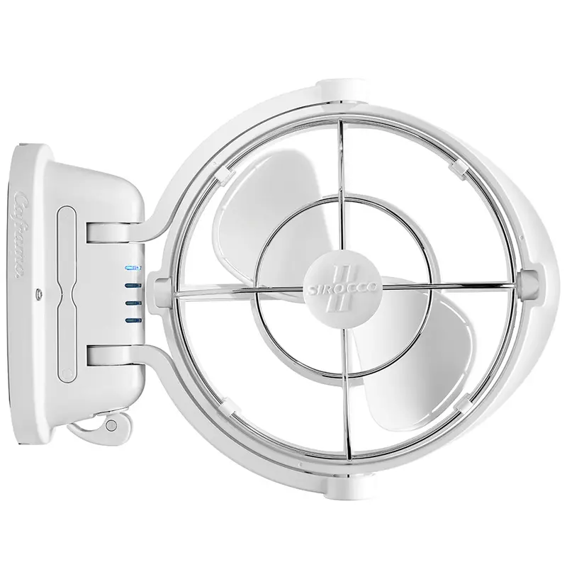 Caframo Seekr Sirocco Ii 3-Speed 7-Inch Gimbal Fan – White, 12–24V Dc 1