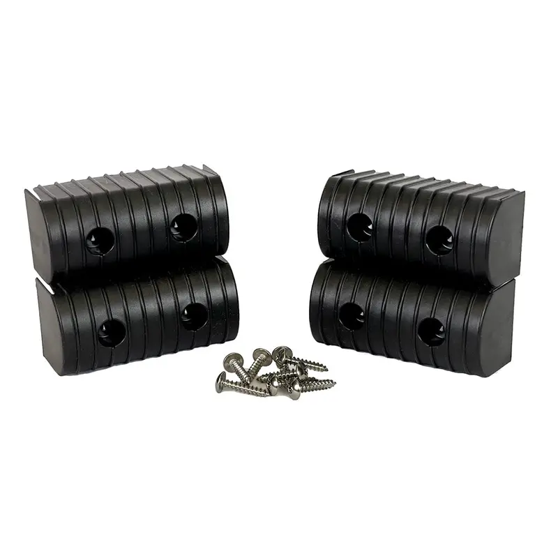Caliber Bunkwrap 2"×4" Black End Cap Kit – 4-Pack With Stainless Steel Mounting Hardware 1