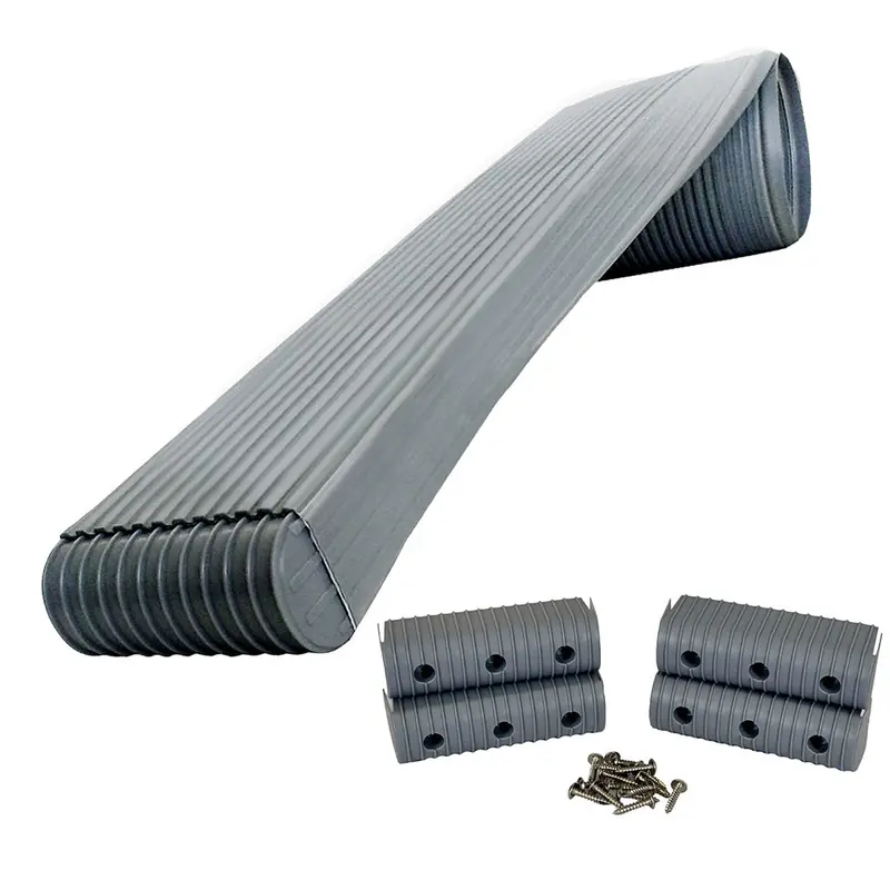 Caliber Bunkwrap Complete Gray Kit: 24' Roll (2"×6") + 4 End Caps + Hardware Roll + 4 Additional Caps 1