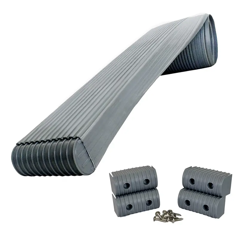 Caliber Bunkwrap Gray Bundle: 24' Roll (2"×4") + 4 End Caps + Hardware Roll + 4 Extra Caps 1