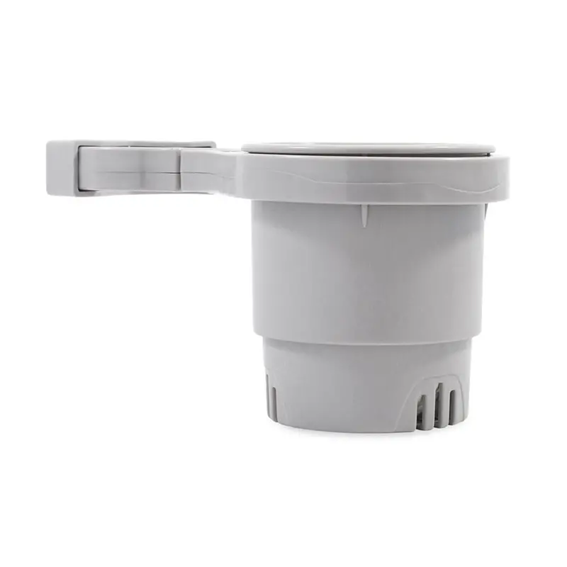 Camco Small Clamp-On Cup Holder For 1-1/4" Rails – Grey Finish, Model 53093 1