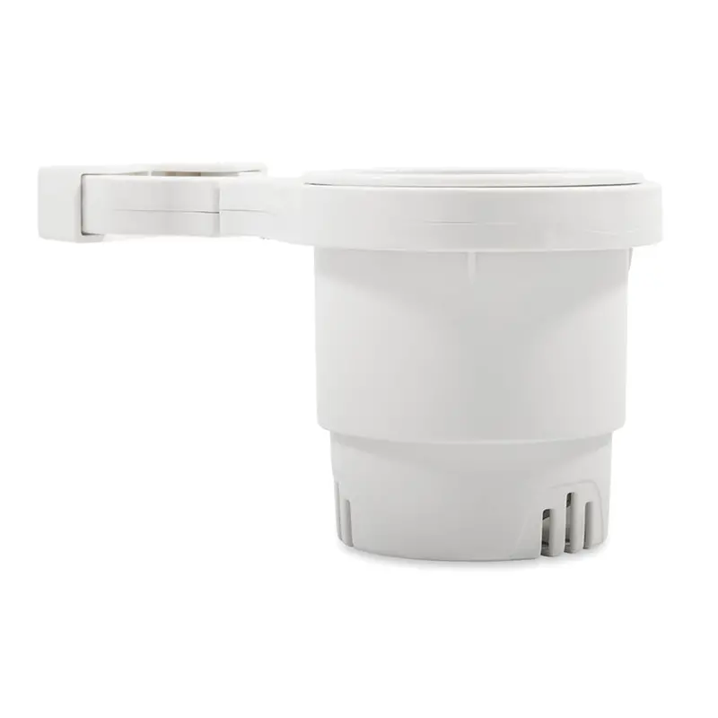 Camco Small Clamp-On Cup Holder For 1-1/4" Rails – White Finish, Model 53086 1