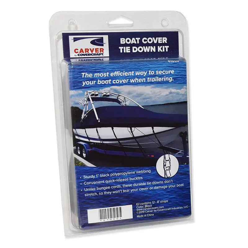 Carver Complete Boat Cover Tie-Down Kit With Straps And Buckles (61000) 1