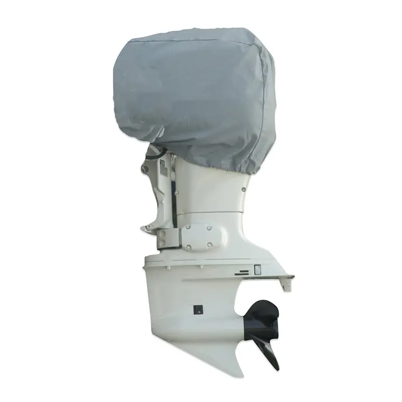 Carver Sun-Dura Universal Outboard Motor Cover – 40–70 Hp, 25"L × 18"H × 15"W (Grey) 1