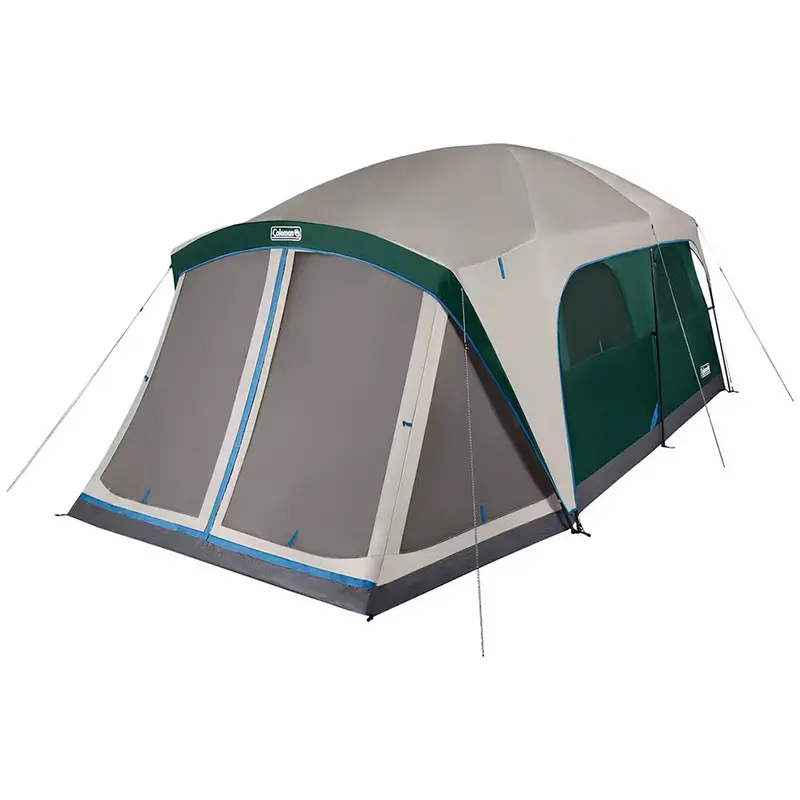 Coleman 12-Person Skydome Tent With Attached Screen Room – Evergreen 1