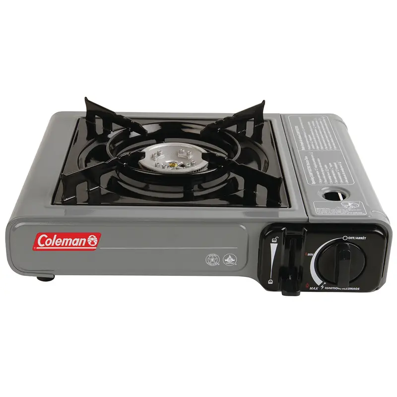 Coleman Portable Single-Burner Butane Camping Stove – Compact Grey Design [2000037885] 1