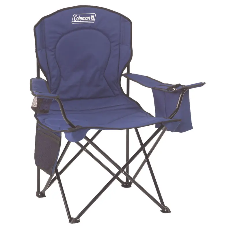 Coleman Quad Folding Chair – Durable Blue Cooler Seat 1