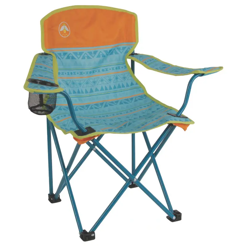 Coleman Teal Kids Quad Chair With Cooler Functionality 1