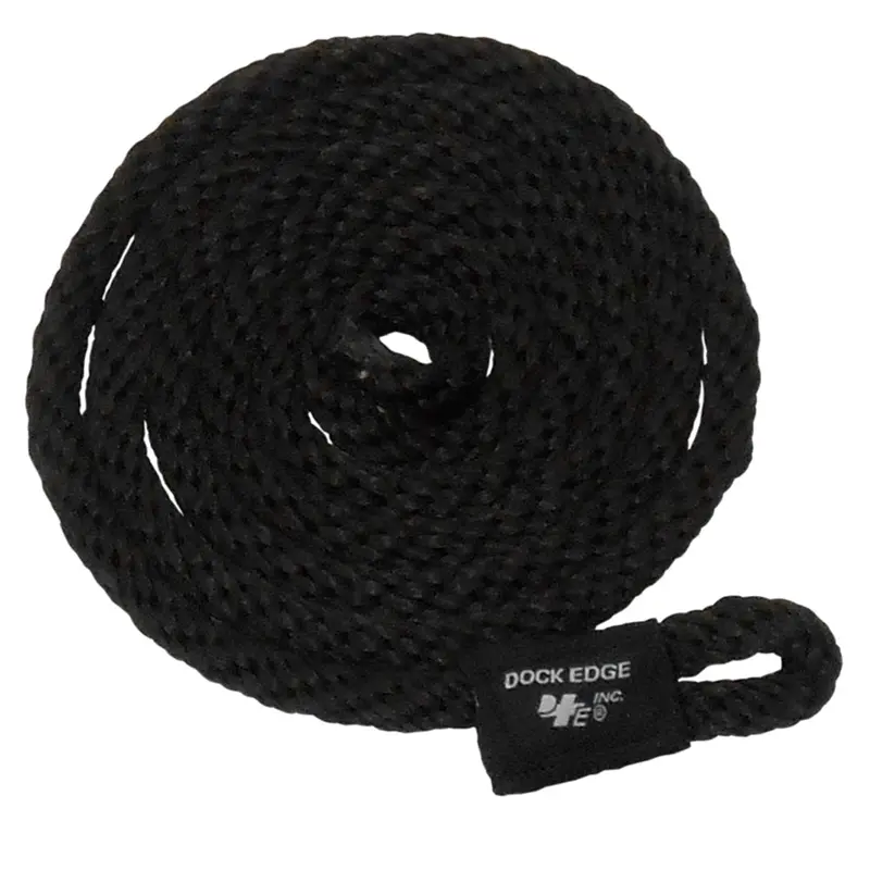 Dock Edge 3/8" X 5' Black Fender Line – 2-Pack For Secure Boat Docking [De91566F] 1