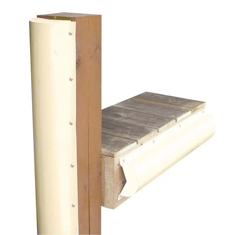 Dock Edge Beige Piling Bumper – Single-End Capped, 6-Inch Length 1
