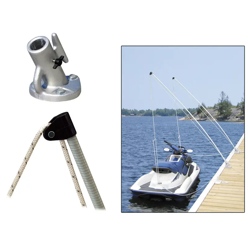 Dock Edge De3100F Economy Mooring Whip Set – 8Ft, 2000 Lbs Capacity, Designed For Boats Up To 18Ft 1