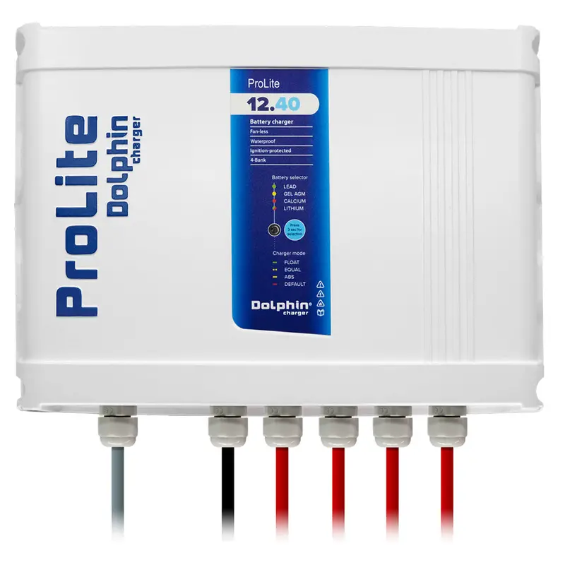 Dolphin Prolite 4-Bank Marine Battery Charger – 12V, 40A Output, Smart Charging [99240] 1