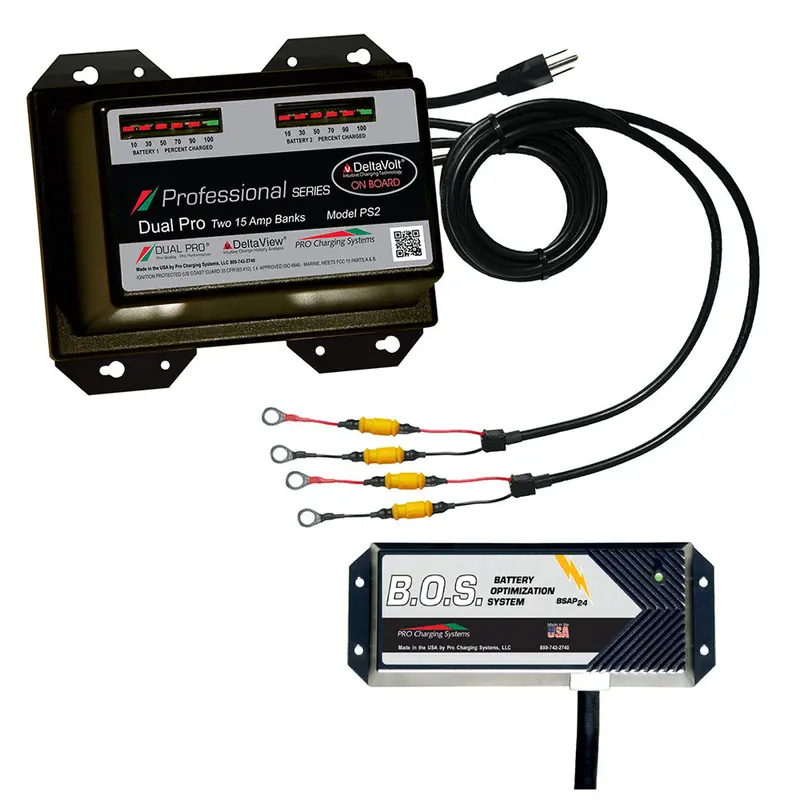 Dual Pro Ps2 2-Bank Marine Battery Charger With 2-Bank Isolator 1