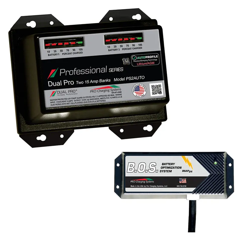 Dual Pro Ps2Auto 2-Bank Smart Marine Charger With 2-Bank Isolator 1