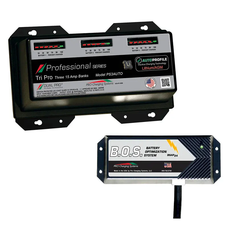 Dual Pro Ps3Auto 3-Bank Smart Marine Charger With 2-Bank Isolator 1