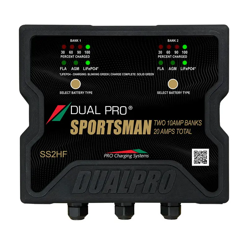 Dual Pro Sportsman Hf 20A 2-Bank Battery Charger – Ss2Hf 1