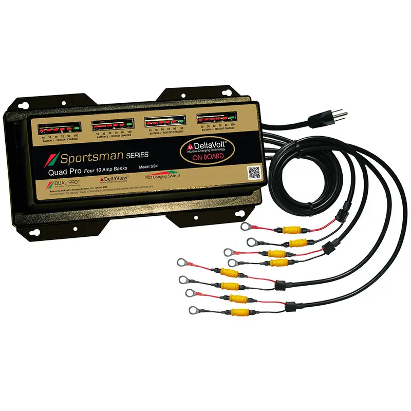 Dual Pro Sportsman Series 40A Multi-Bank Battery Charger: 4 Banks, 12V–48V Input (Model Ss4) 1